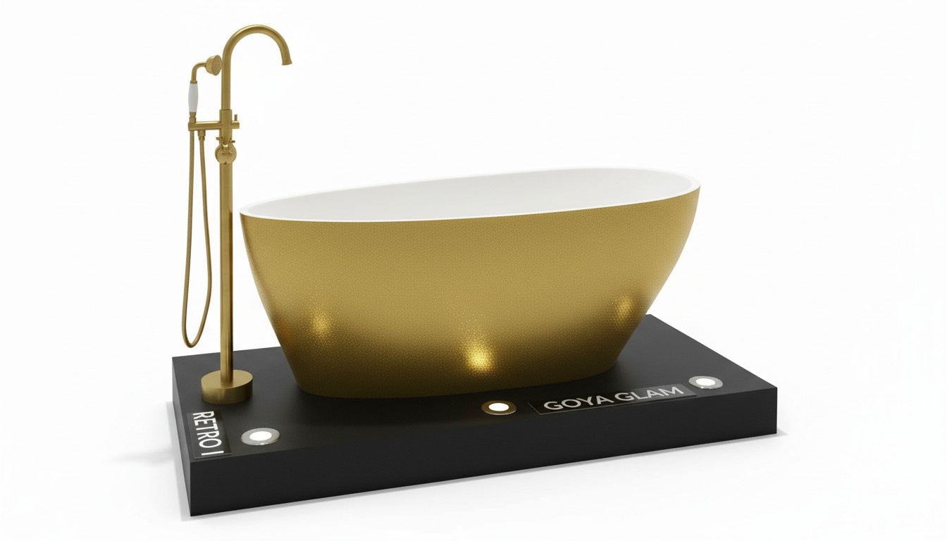 Mischer Frestehender Golderner Armatur frestehende Armaturen Badewanne