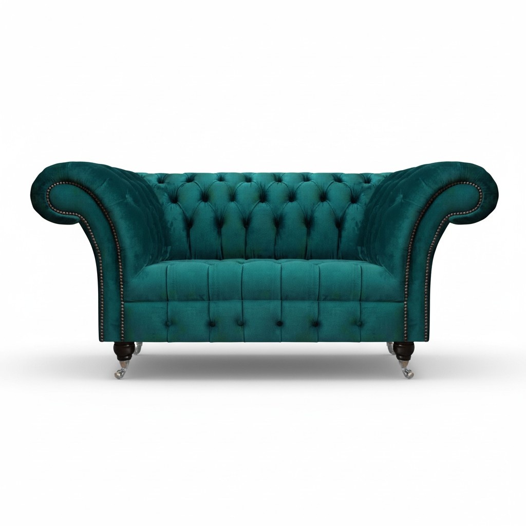 Modern Chesterfield Sofa Couch Zweisitzer Design Möbel Einrichtung Polstersofa