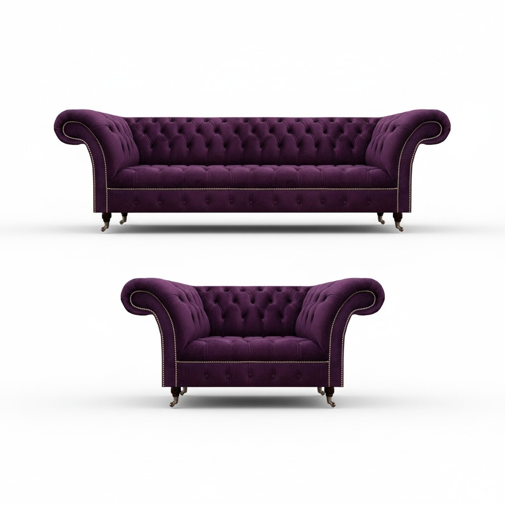 Modern Design Möbel 2x Sofas Polstermöbel Sofagarnitur Wohnzimmer