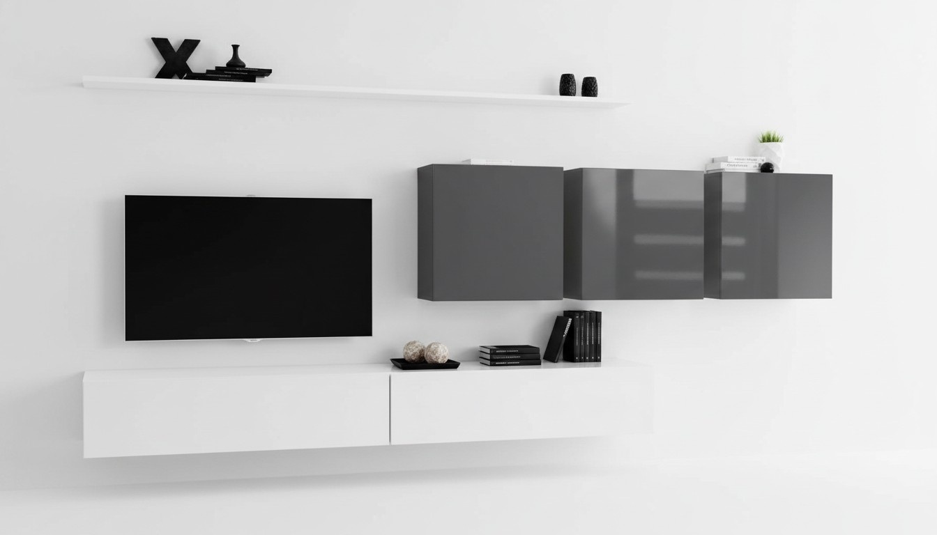 Modern Designer Wohnwand Holzmöbel TV-Ständer Wandschrank Wohnzimmermöbel
