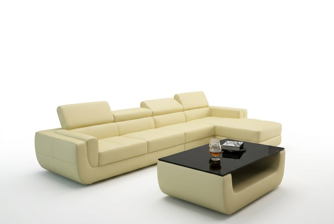 Modern Ecksofa Couch Polster Leder Design Sofa Garnitur Wohnlandschaft Tettau