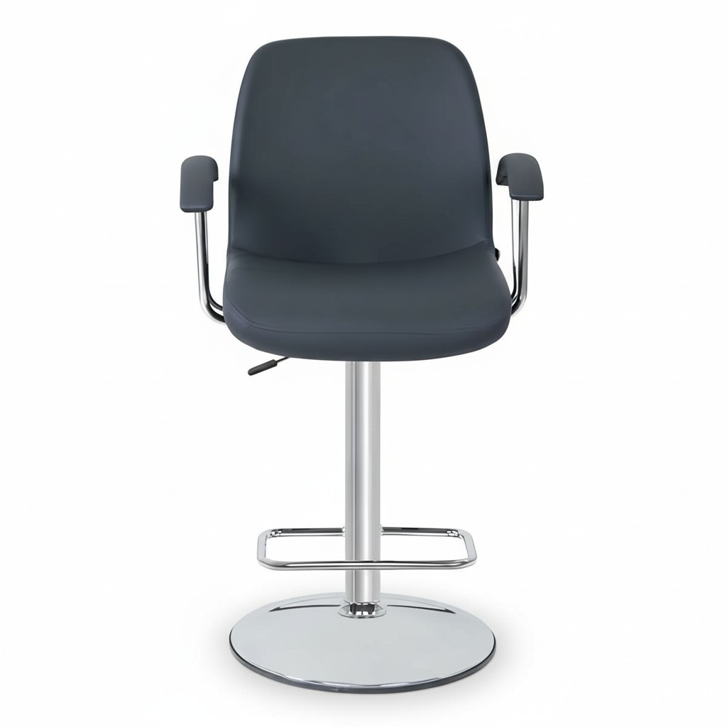 Modern Grau Stuhl Designer Barhocker Metall stilvoll Luxus Möbel Hocker