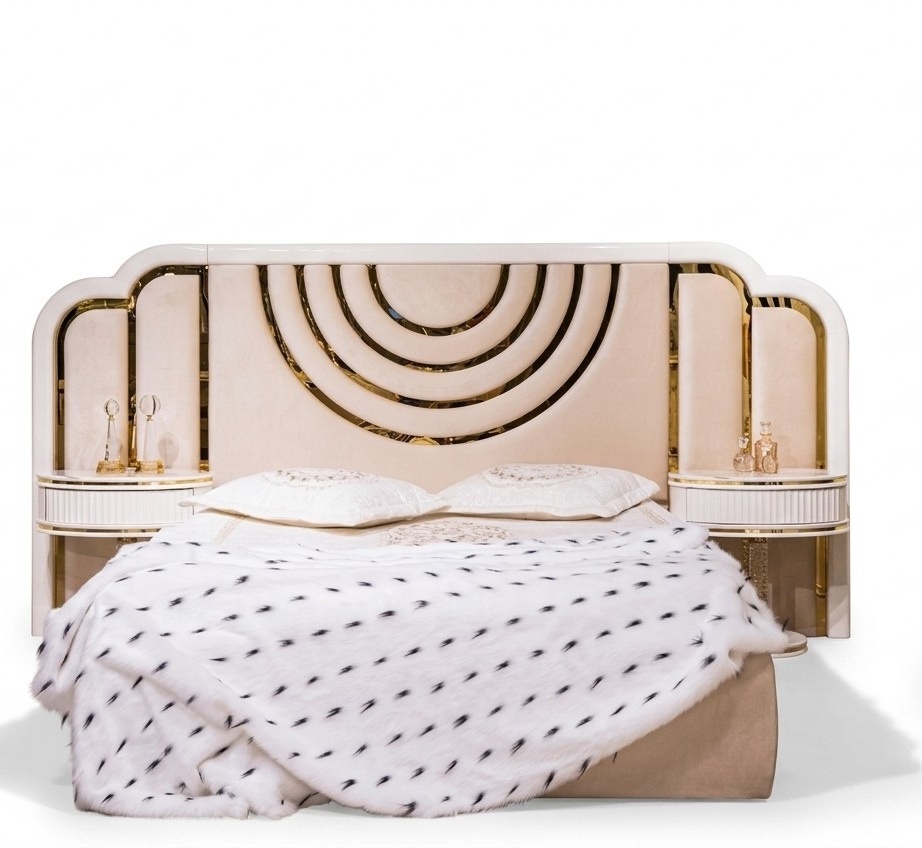 Schlafzimmer Set Bett + 2x Nachttische Design Möbel 3 tlg. Modern