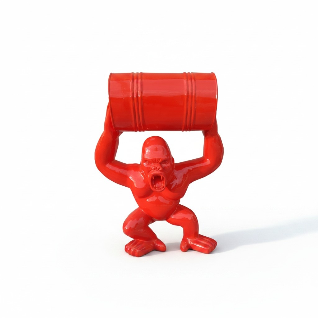 Modern Skulptur Gorilla aus Kunststoff Dekorative Figur Garten 100cm