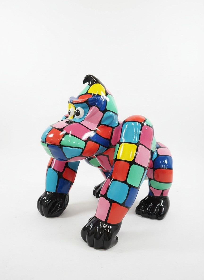 Moderne Dekoration Haus Garten Deko Figur Statue Skulptur Gorilla Abstrakt