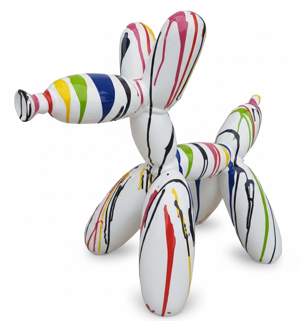 Moderne Dekoration Haus Garten Deko Figur Statue Skulptur 57cm Hund