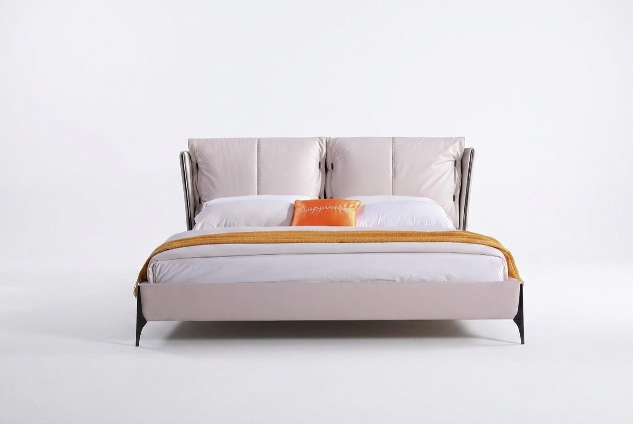 Moderne Design Hotel Bett xxl Betten Luxus Doppel Leder Kunstleder 180x200cm
