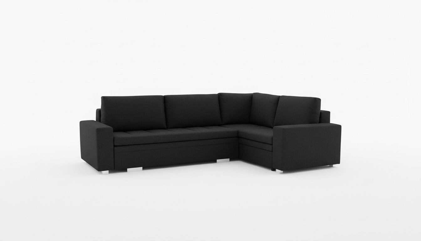 Moderne Ecksofa Wohnzimmer Textil Stoff Schlafsofa Couch Wohnlandschaft