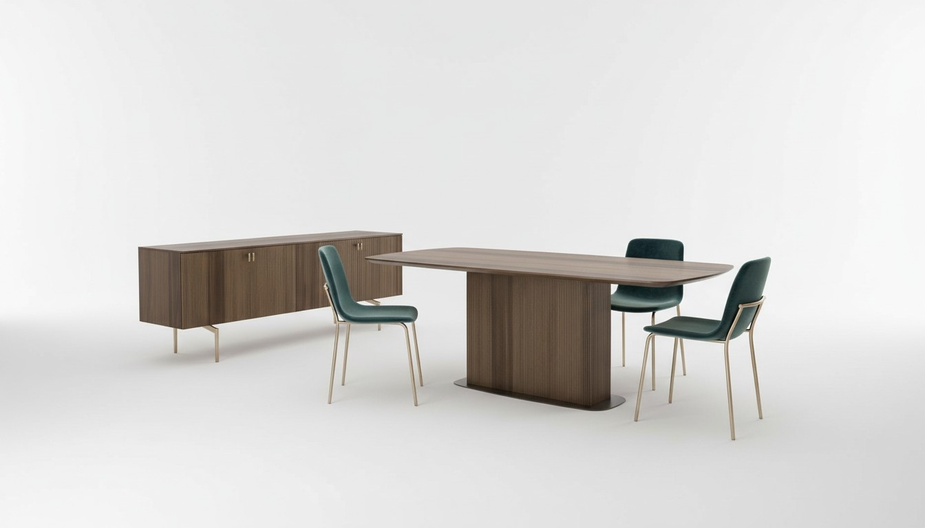 Moderne Esszimmer Garnitur Luxus Möbel Esszimmertisch Stühle Anrichte