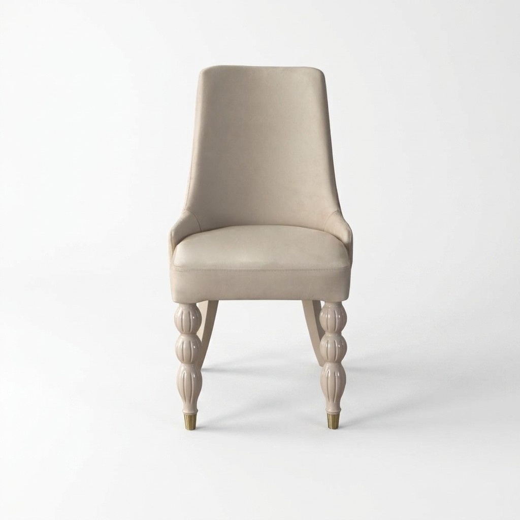 Moderne Esszimmerstühle Designer Küchenstühle x6 Beige Polsterstühle