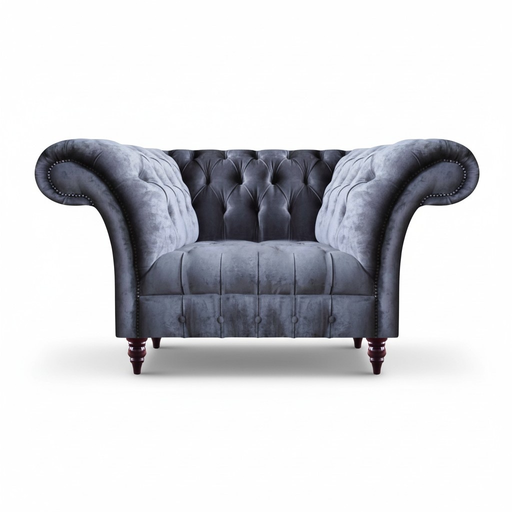 Moderne Graue Wohnzimmer Couch Designer Zweisitzer 2-Sitzer Textilsofas