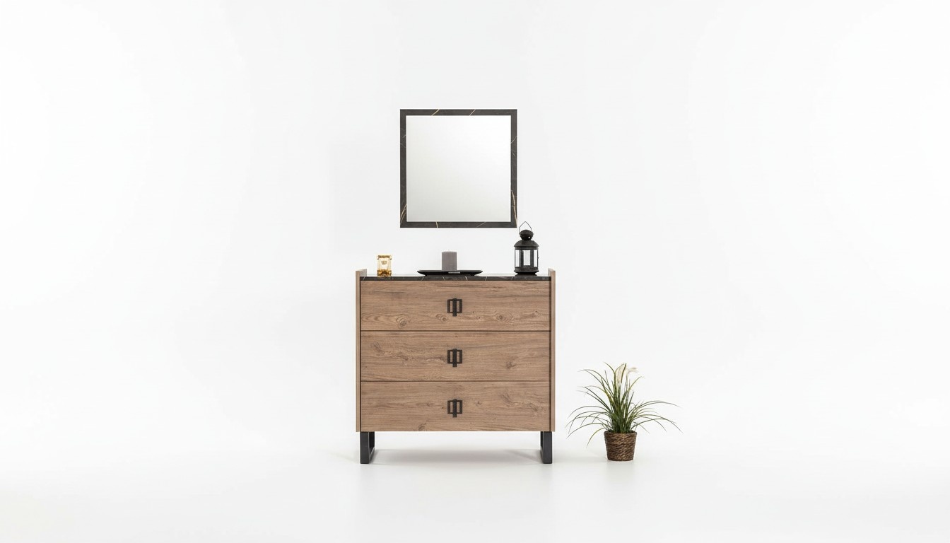 Moderne Kommode Designer 3-Schubladen Holzkommode Schlafzimmer Möbel