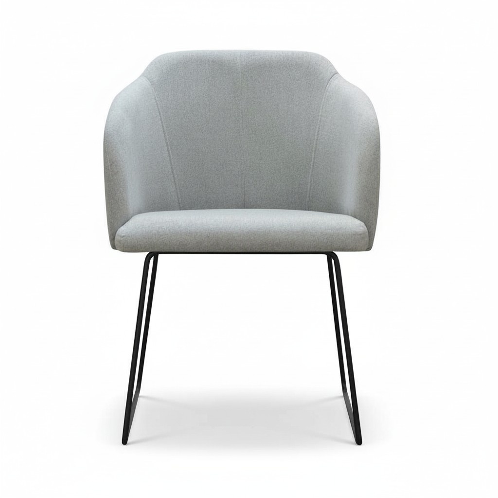 Moderne Lehnstühle Gruppe 8 Stühle Set Grüne Polster Armlehne Design