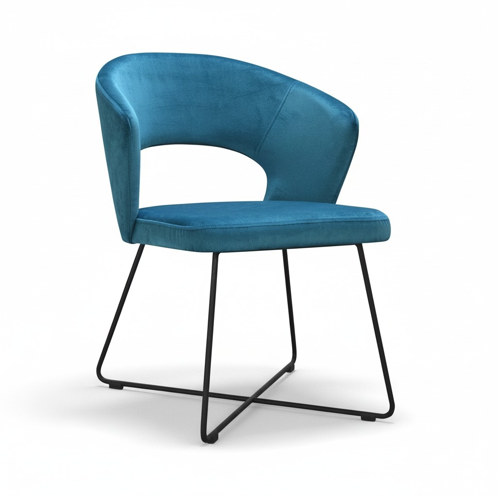 Moderne Lehnstuhl Gruppe 8 Stühle Set Garnitur Grüne Polster Armlehne