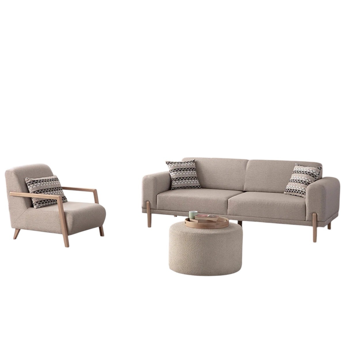 Moderne Linienführung und Komfort – Sofa und Sessel