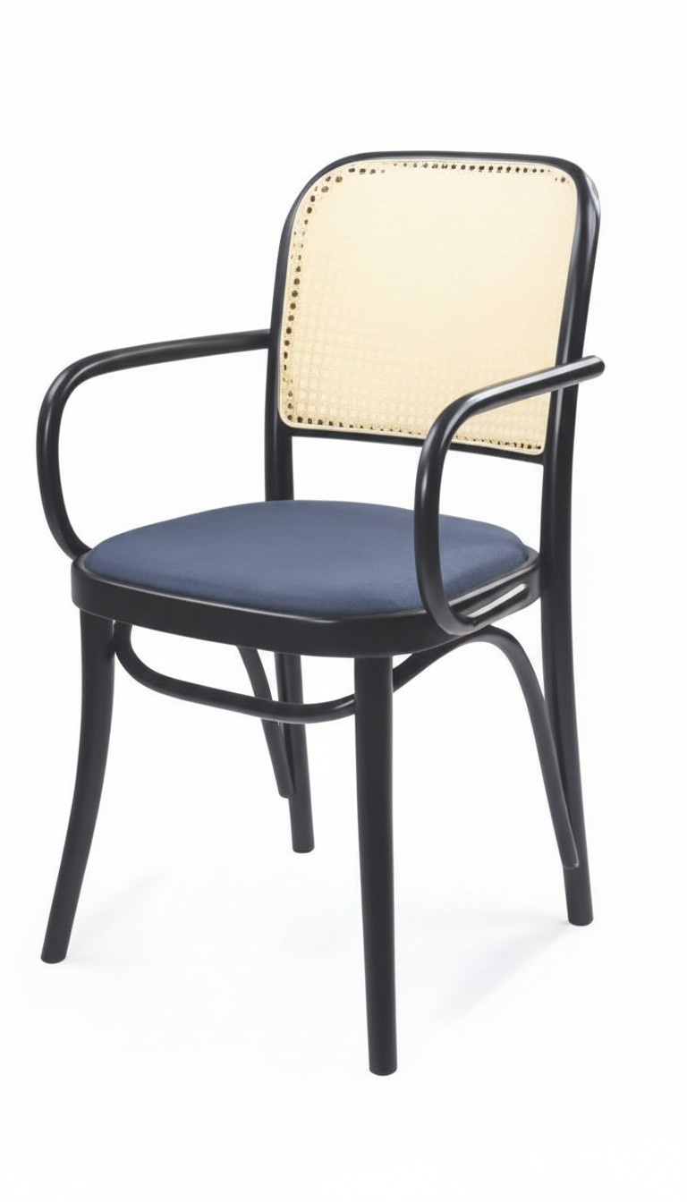 Moderne Polsterstuhl Design Blau Lehnstuhl Stuhl Armlehne Esszimmer Möbel