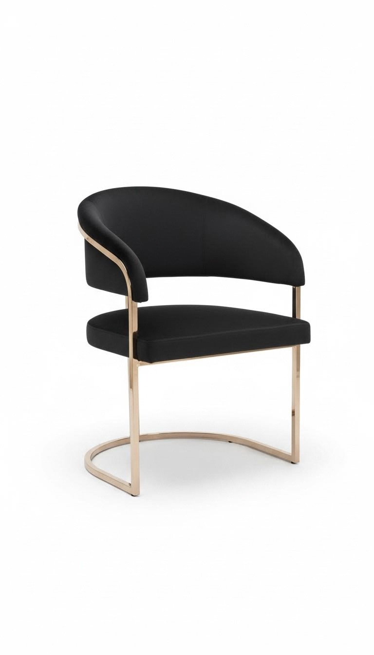 Moderne Polsterstuhl Design Schwarz Lehnstuhl Stuhl Armlehne Esszimmer Luxus