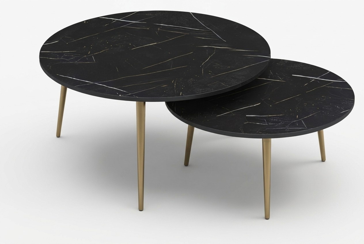 Moderne schwarze Holz-Beistelltische im eleganten Design