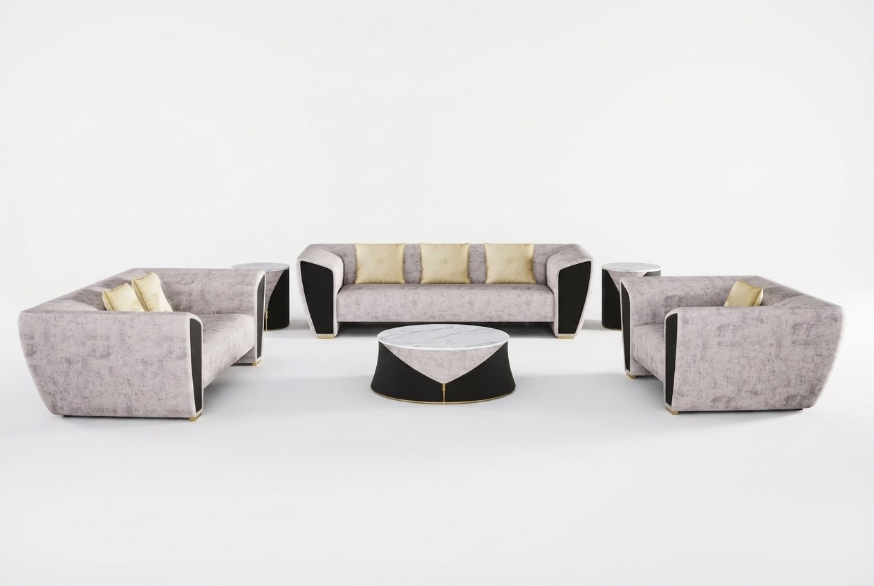 Moderne Sofagarnitur 3+2+1 Sitzer Couchen Sessel Wohnzimmer Möbel