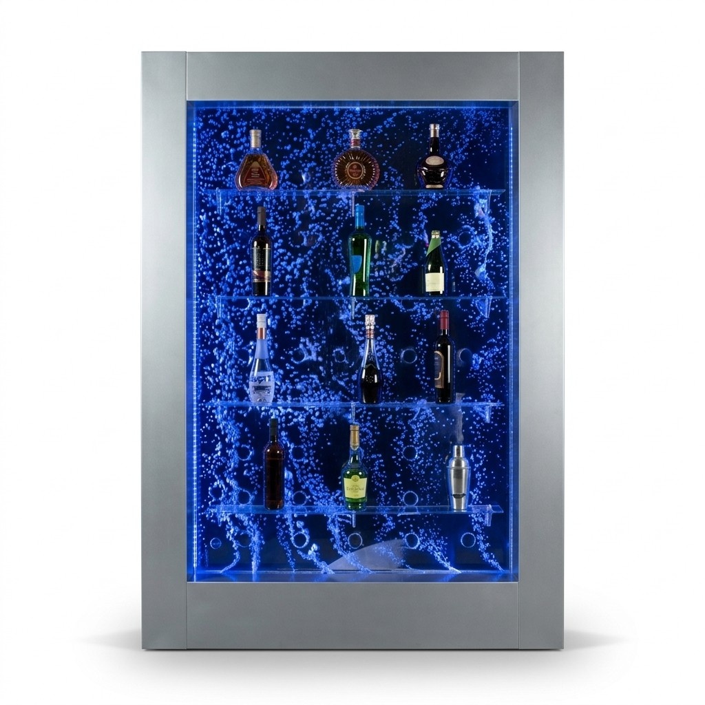 Moderne trennwand regal Wasserwand Säule Wassersäulen Led Regale Edelstahl Bar