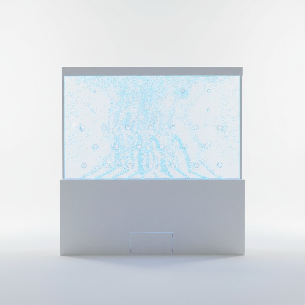 Moderne Trennwand Wasser Wände LED Wasserwand Beleuchtete Wand Säulen 240x150cm