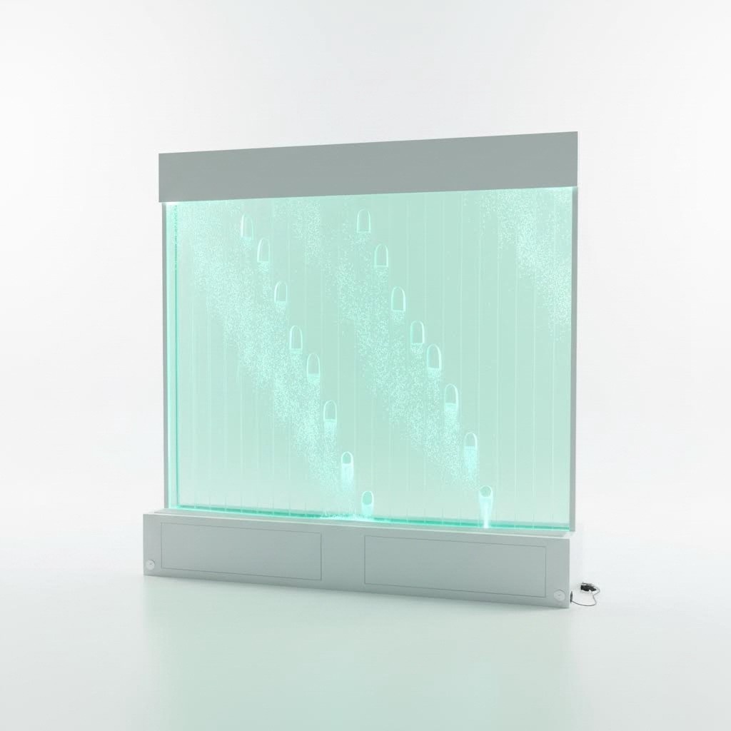 Moderne Trennwand Wasser Wände LED Wasserwand Beleuchtete Wand Säulen 200x200