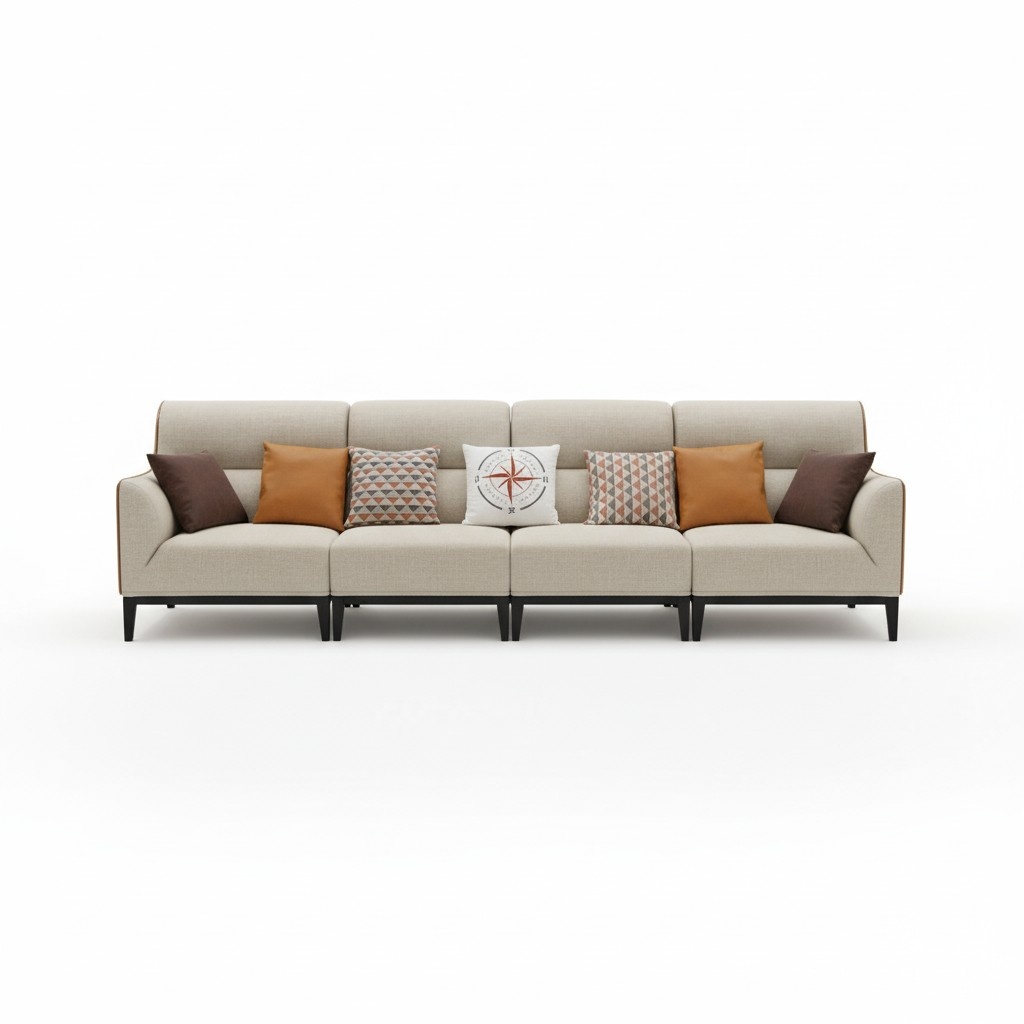 Moderne Viersitzer Couch Polster Design Sofa 4er Hocker Sitz Sofas Zimmer