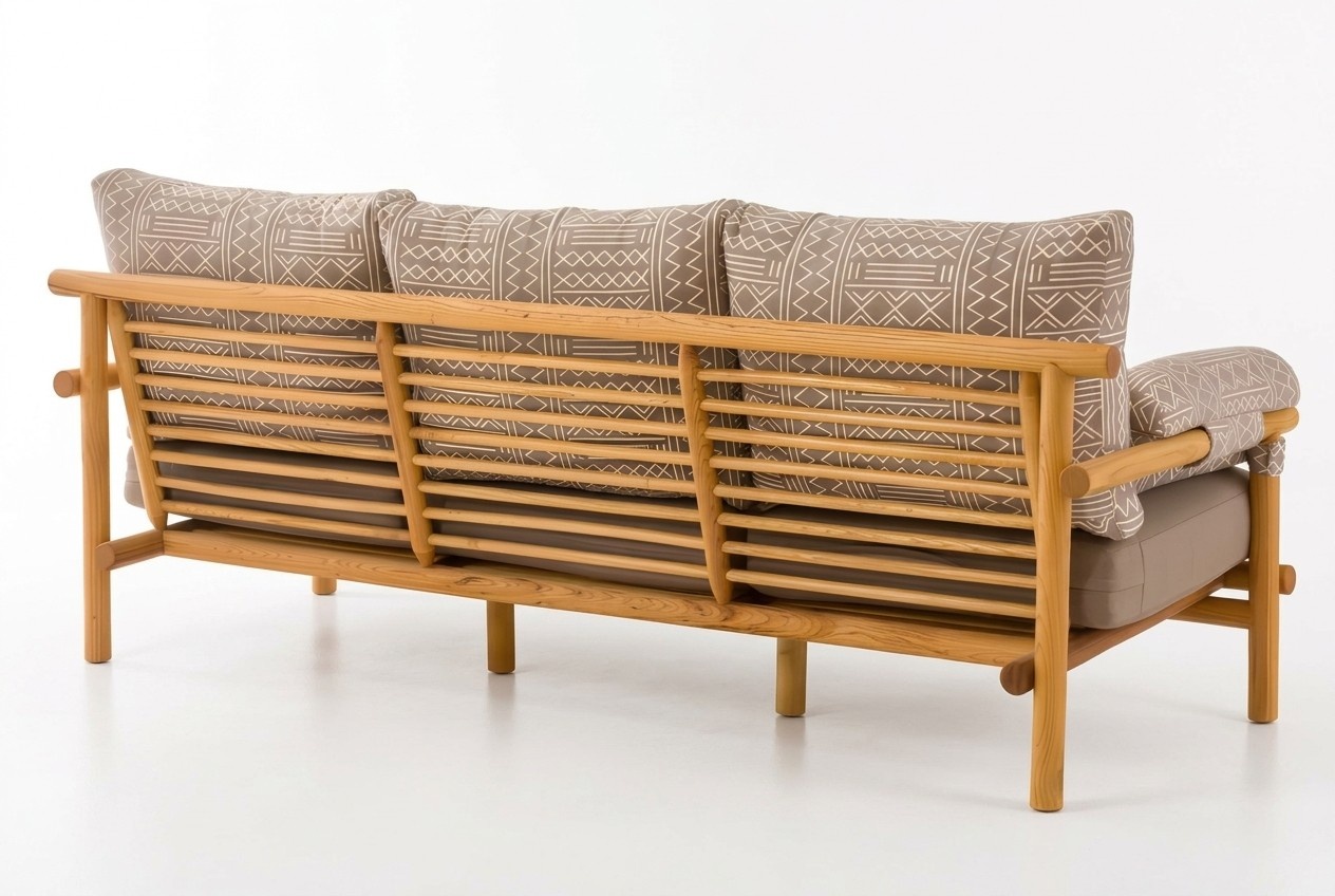 Moderner beiger Stoff-Sofa für Terrasse und Balkon