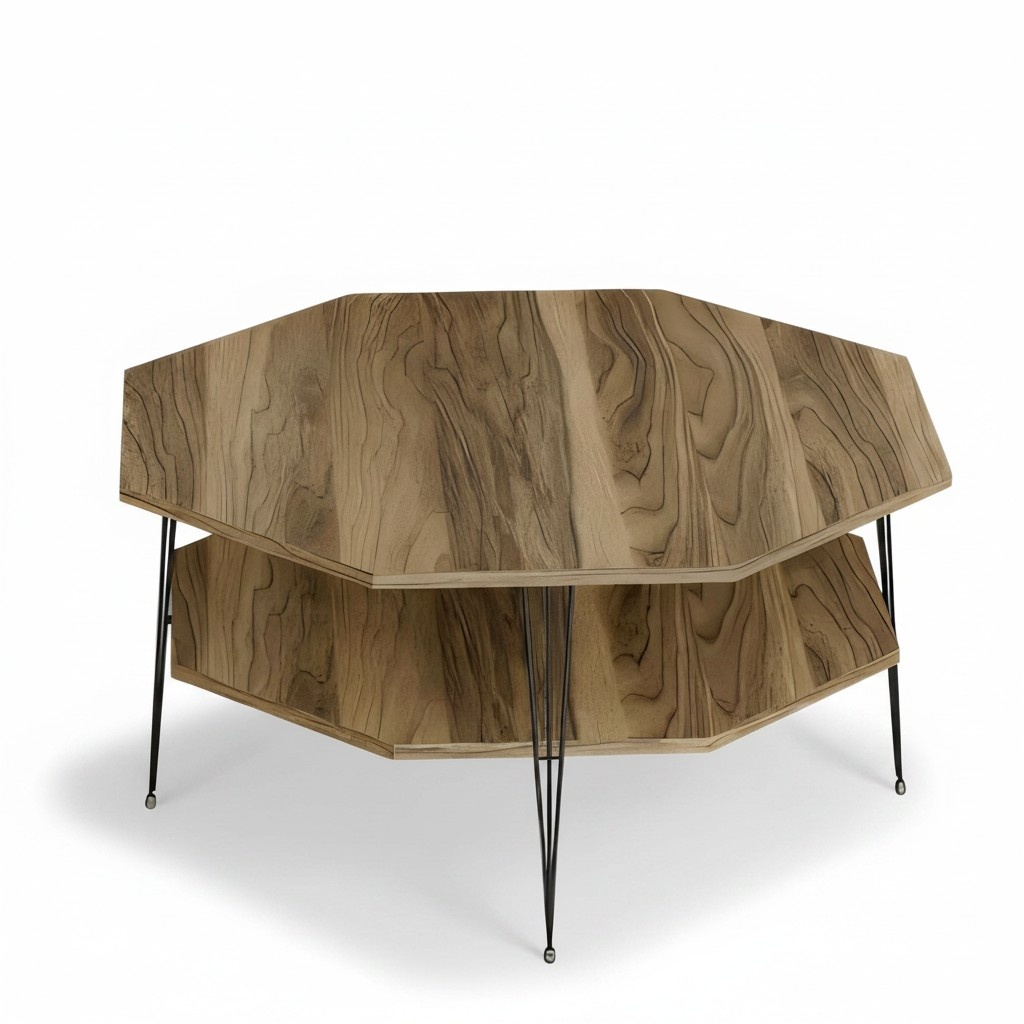 Moderner Couchtisch aus Holz in Braun