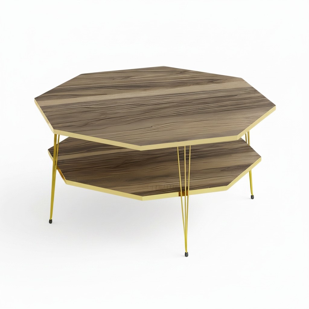 Moderner Couchtisch aus Holz in Braun