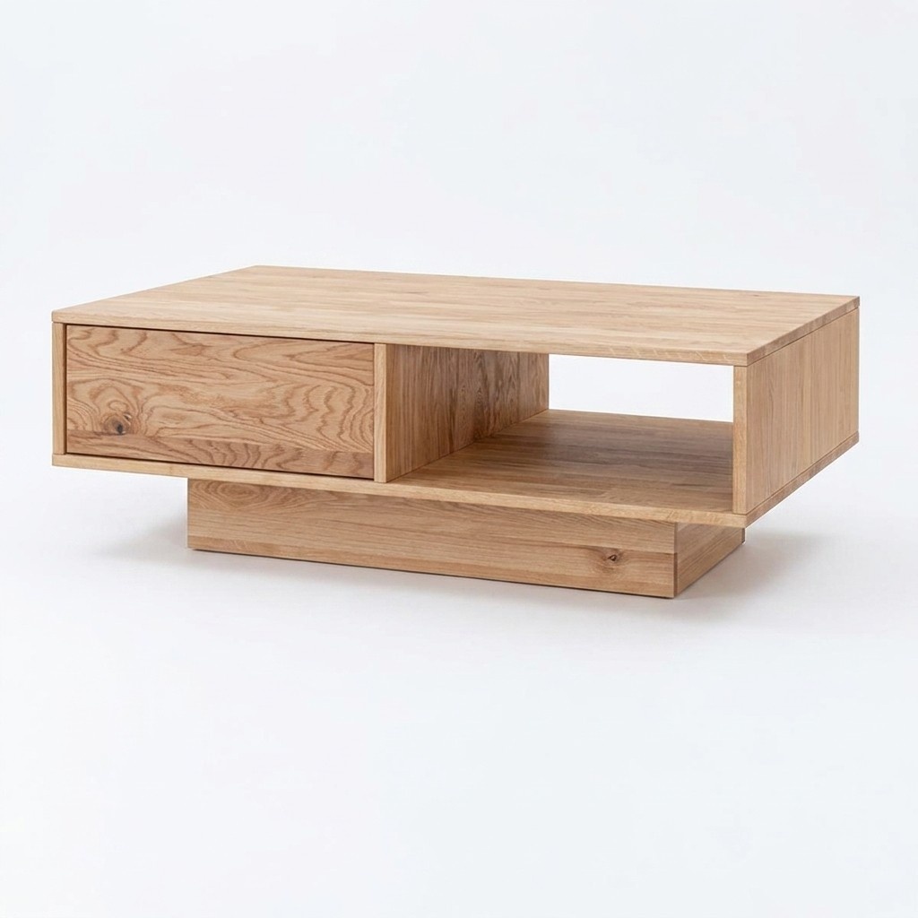Moderner Heller Wohnzimmer Couchtsch Brauner Holztisch Stilvolle Tische