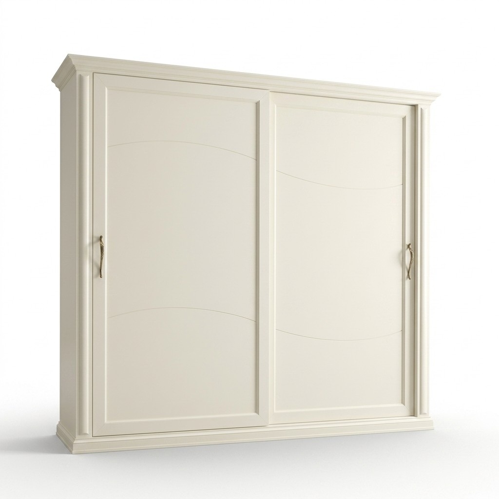 Moderner Kleiderschrank Schlafzimmer Holz Beige Schrank Luxus Möbel