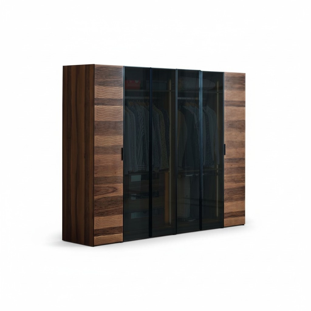 Moderner Schlafzimmer Kleiderschrank Designer Glas Schrank Luxus Möbel