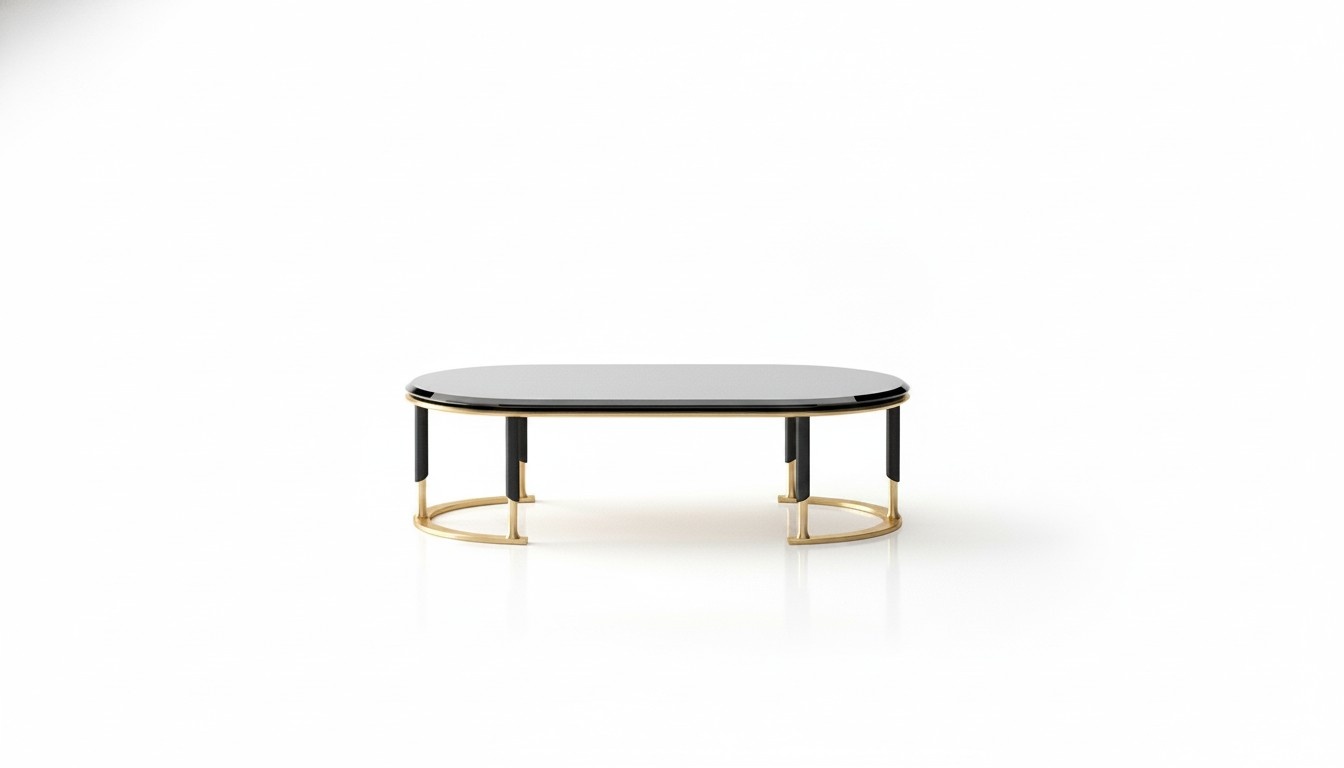 Moderner schwarzer Glastisch in elegantem Design