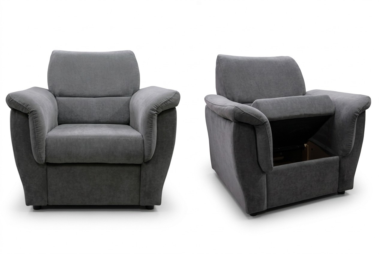 Moderner Sessel Fernseh Sofa 1 Sitzer Couch Designer Textil Sofas Polster Neu