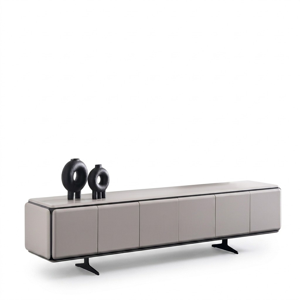 Moderner TV-Ständer aus Holz in Beige für eleganten Wohnstil