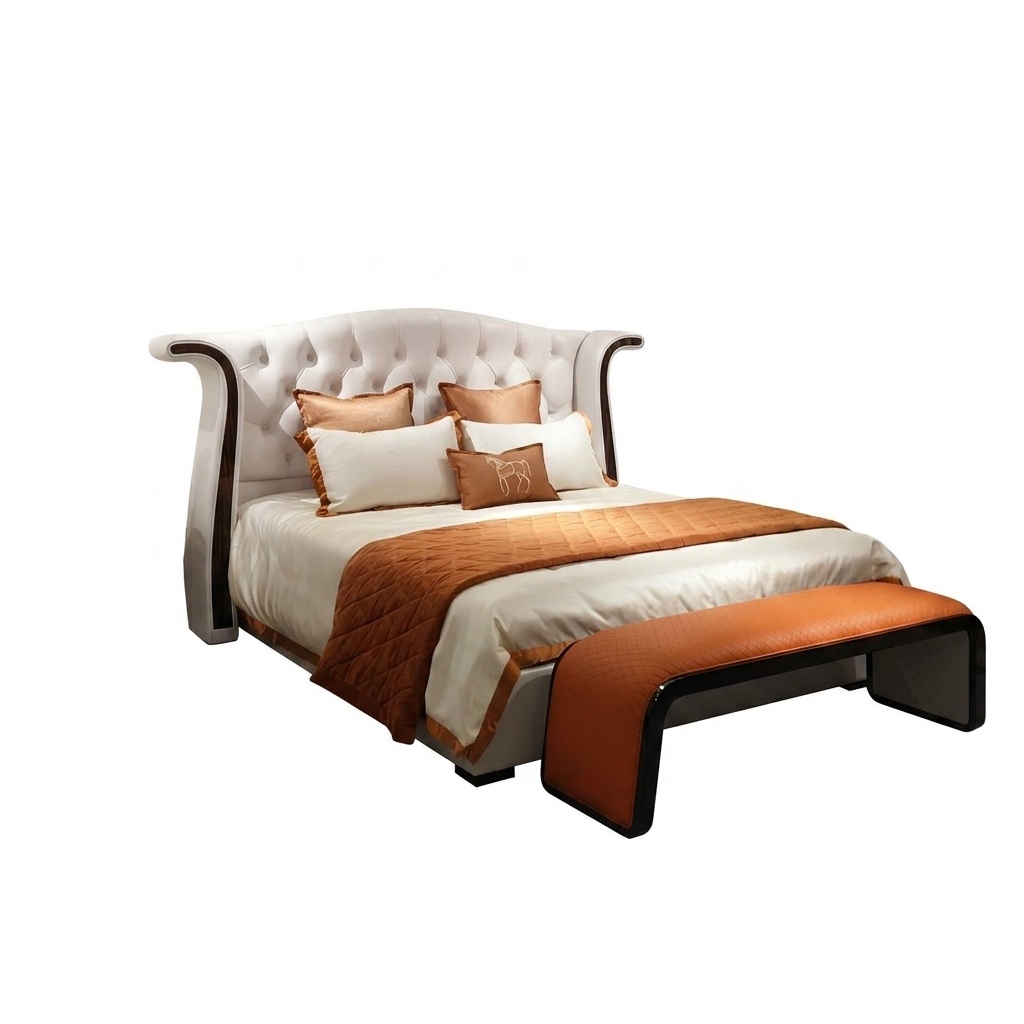 Modernes Design Bett 180x200 Samt Hotel Metall Betten Doppel Ehe Schlaf Zimmer