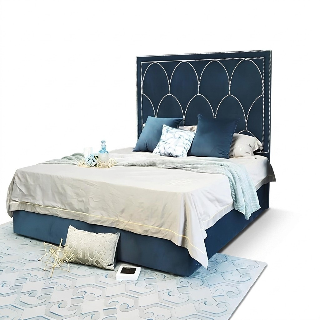 Modernes Design Bett 180x200 Leder Metall Betten Doppel Ehe Schlaf Zimmer Hotel