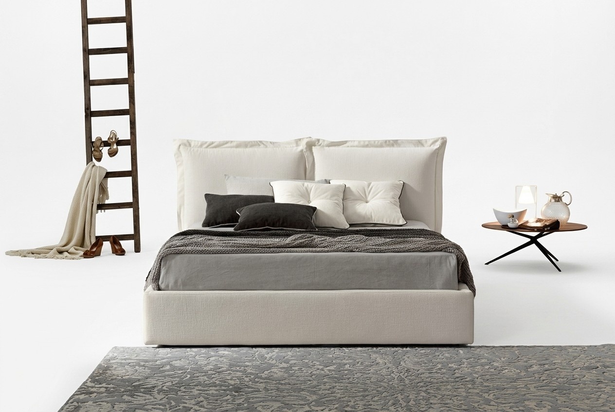 Modernes Design Hotel Bett XXL Betten Luxus Stil Doppel Textil 180x200cm Stoff