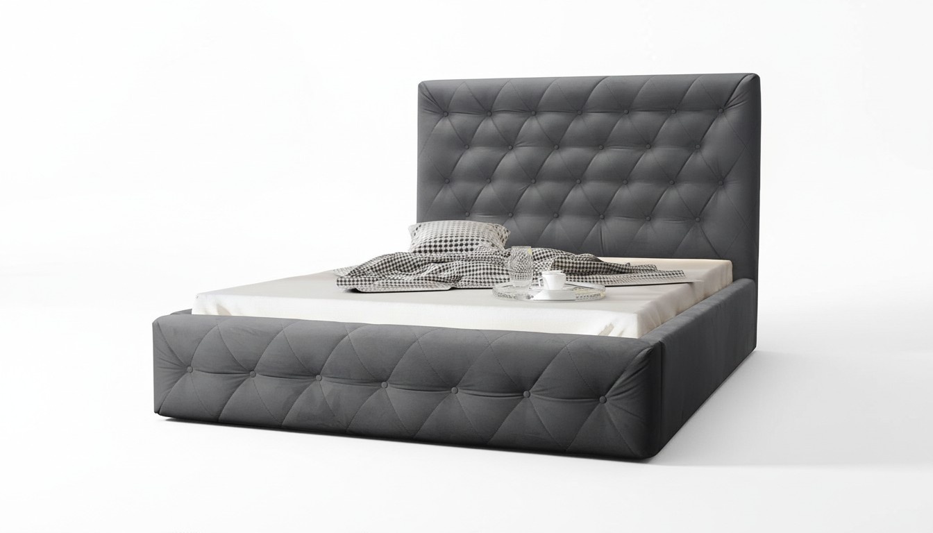 Modernes Designer Holz Bett Edles Möbel Doppel Betten Neu Schlafzimmer Polster