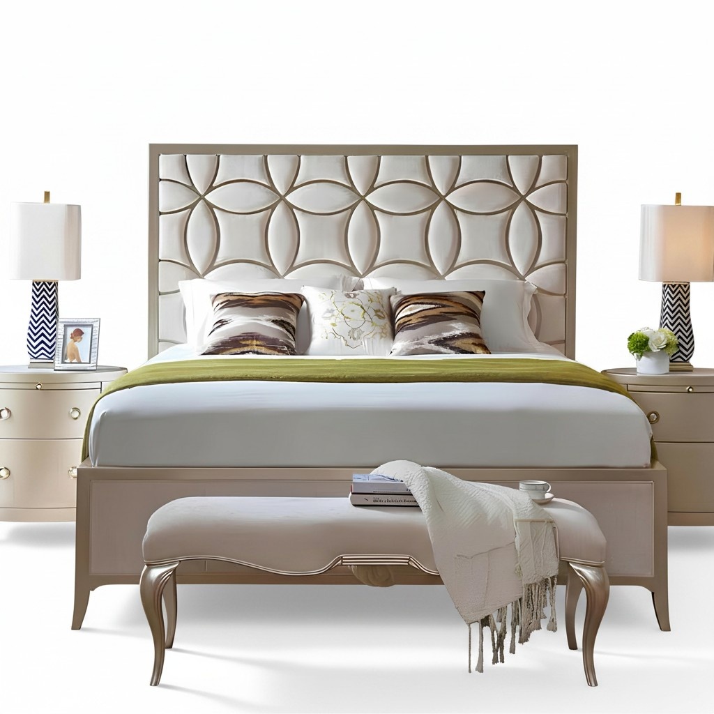 Modernes Designer Holz Bett Edles Polster Möbel Doppel Betten Neu Schlafzimmer