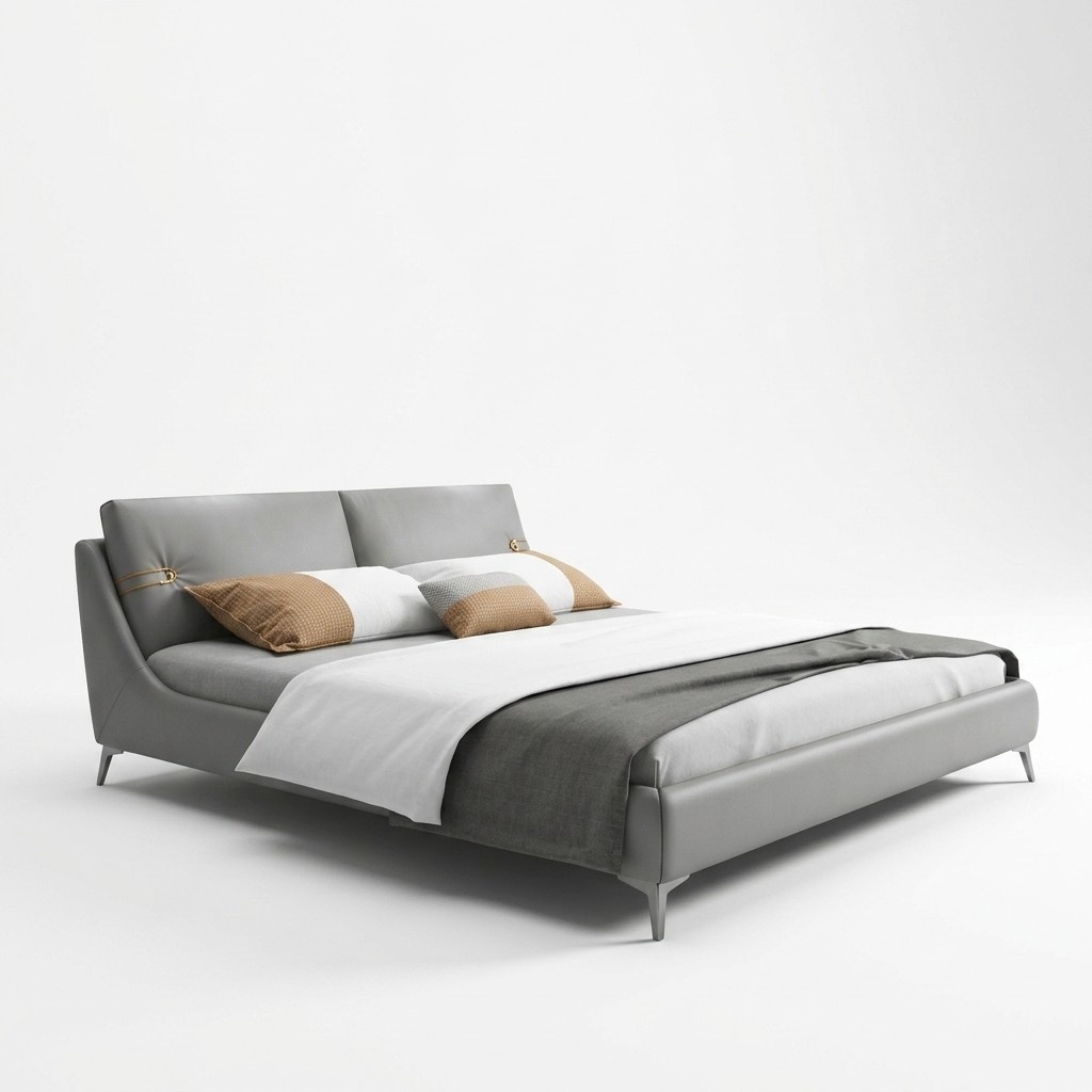 Modernes Designer Holz Bett Edles Möbel Doppel Betten Neu Schlafzimmer Polster