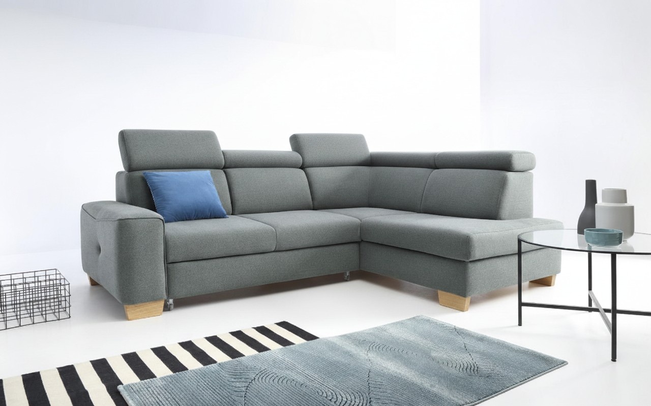 Modernes Ecksofa Stoffpolsterung Schlafsofa Sofa Bestellung Polster Couchen Neu