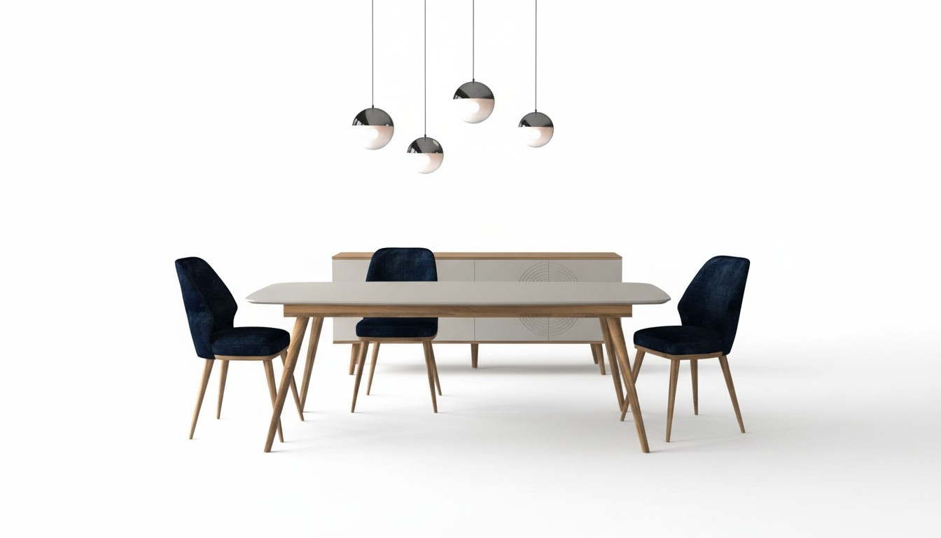 Modernes Esszimmer Zimmer Esstisch Möbel Tische Anrichte 6tlg. Set Möbel