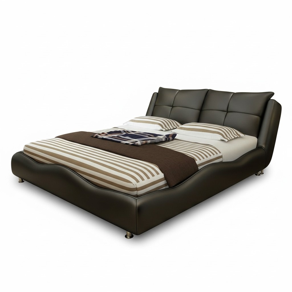 Modernes Hotel Gestell Luxus Schlaf Zimmer Betten Design Leder Bett Doppel Ehe