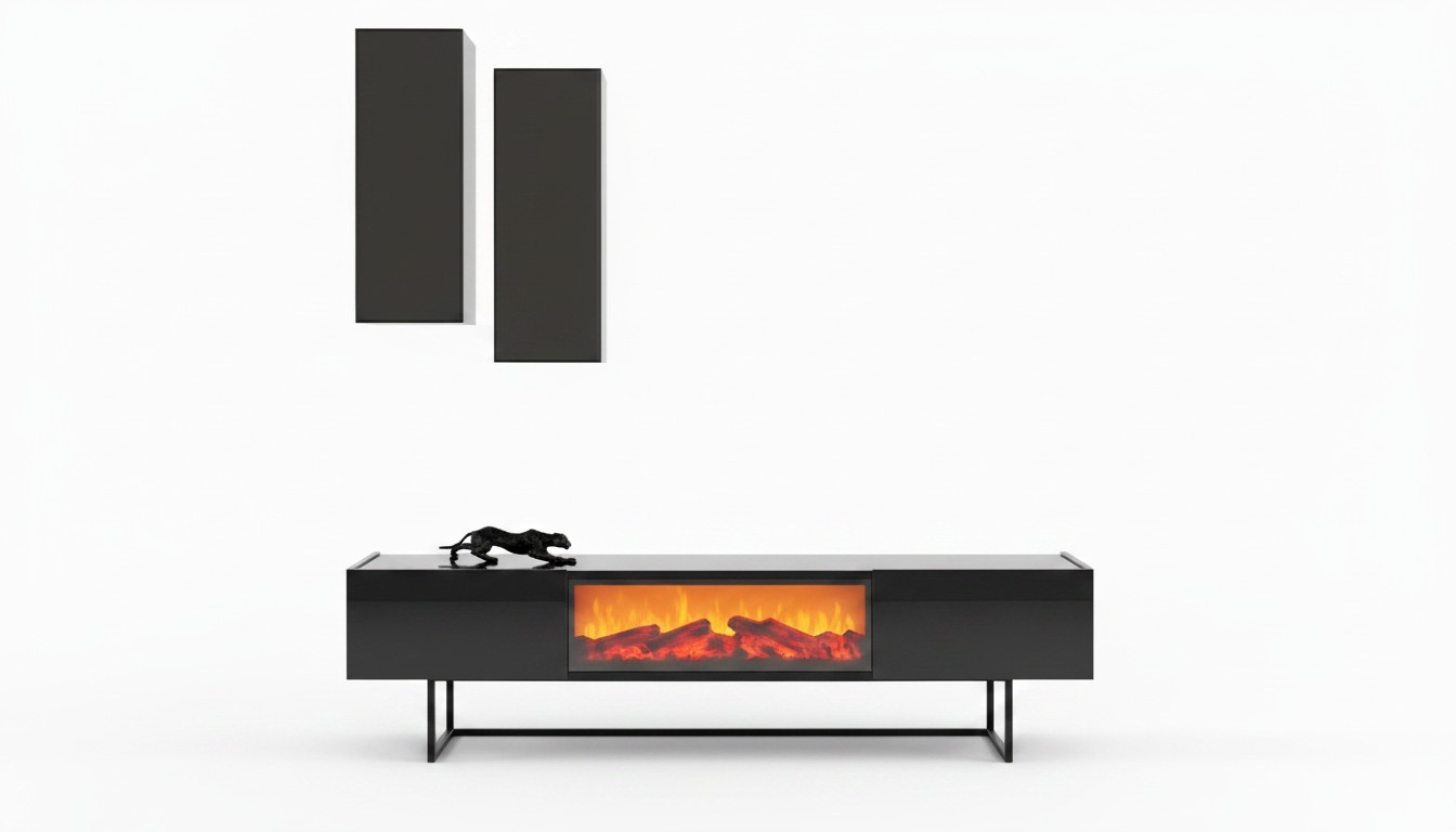 Modernes Wohnzimmer Set Luxuriöser TV-Schrank mit 2x Wandschränken 3tlg