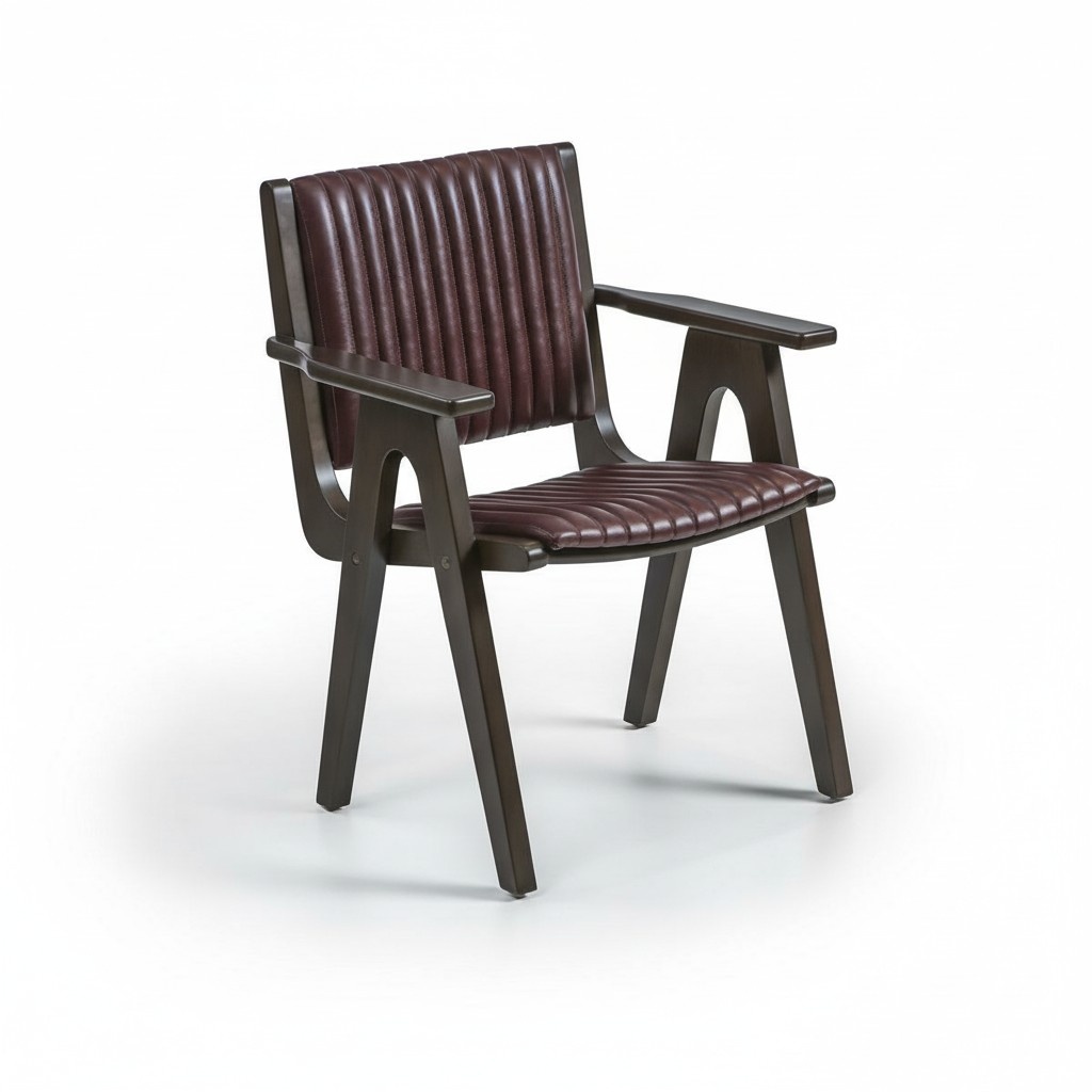 Möbel Esszimmer Design Stuhl mit Armlehnen Holz Stuhl Polstersitz Neu