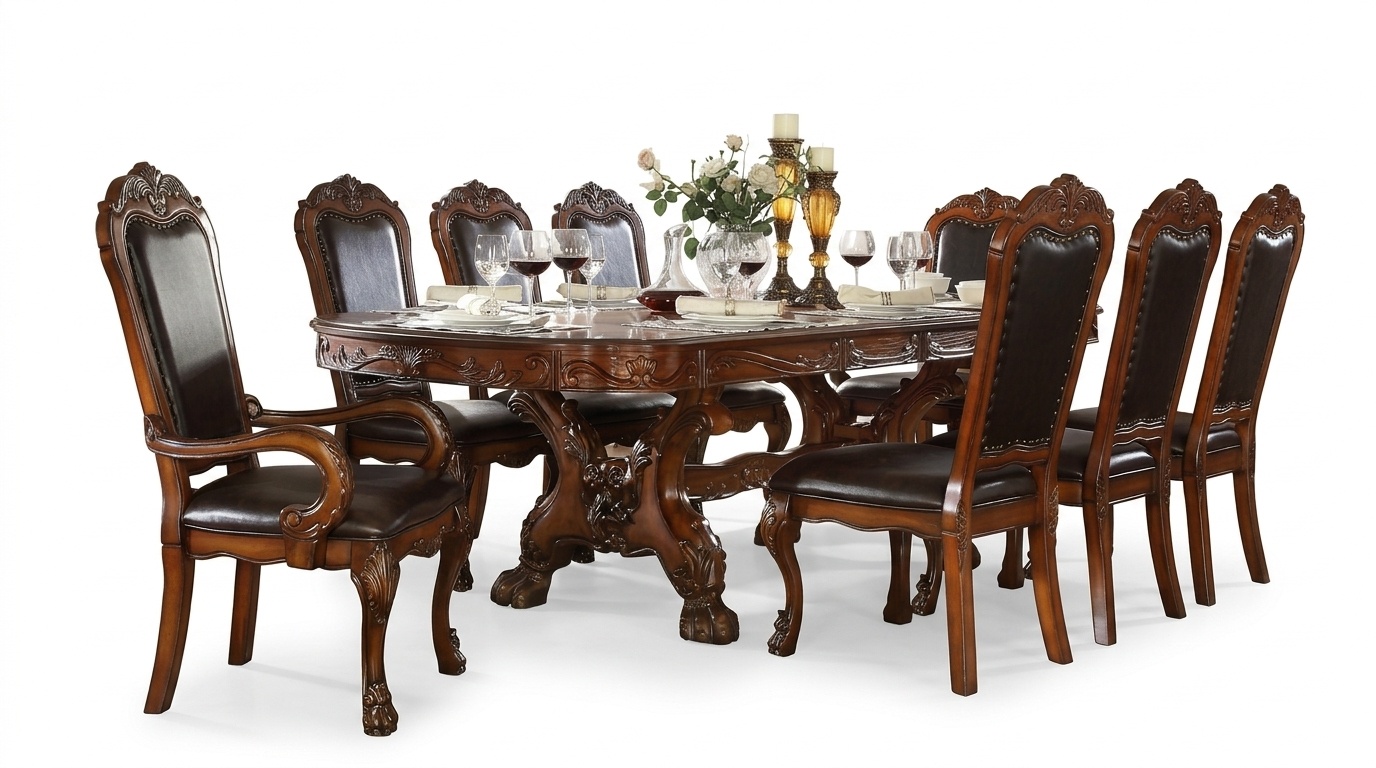 Möbel Tisch 6x Stuhl Sets Esszimmer Garnitur Holz Komplett Barock Rokoko Gruppe