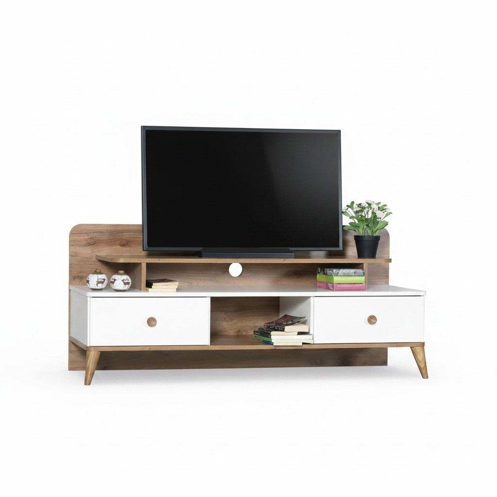 Möbel TV Ständer Wohnzimmer Einrichtung Braun Design Einrichtung
