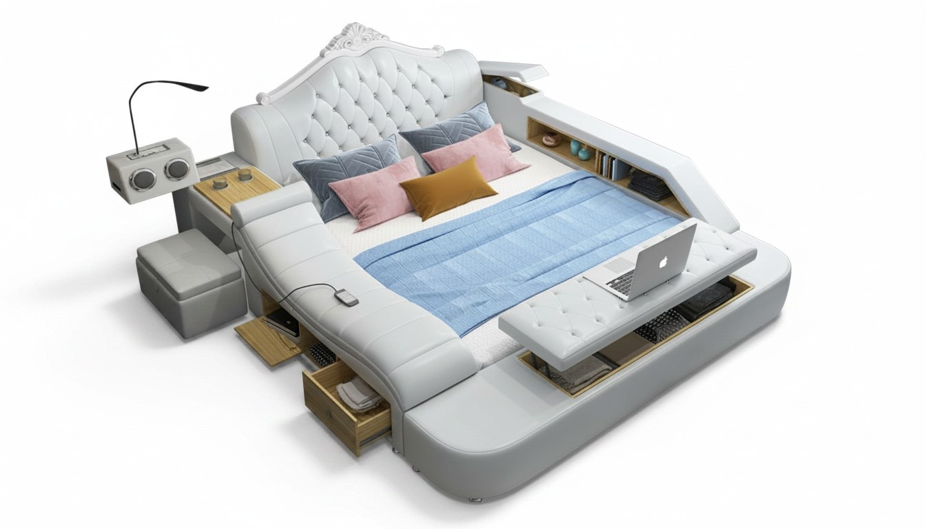 Multifunktion Bett Betten Ehebett Doppelbett Polsterbett Schlafzimmer
